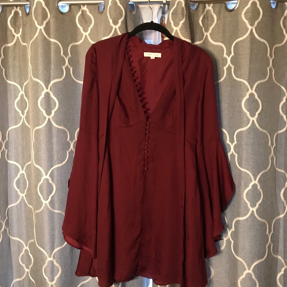 Honey Punch Bell Sleeve Dress